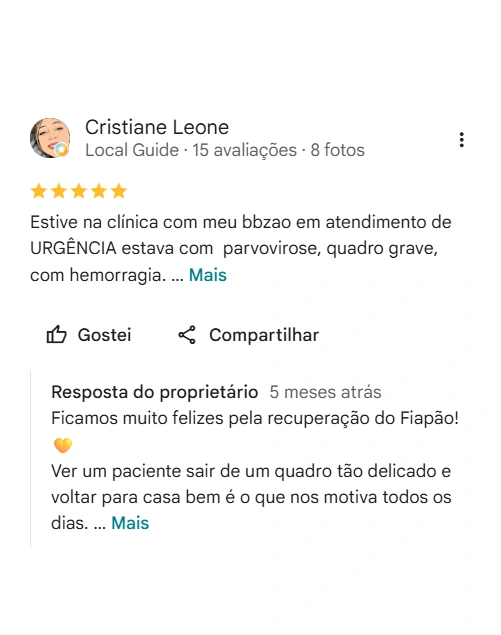 Avaliação real de tutor sobre a SOS Saúde